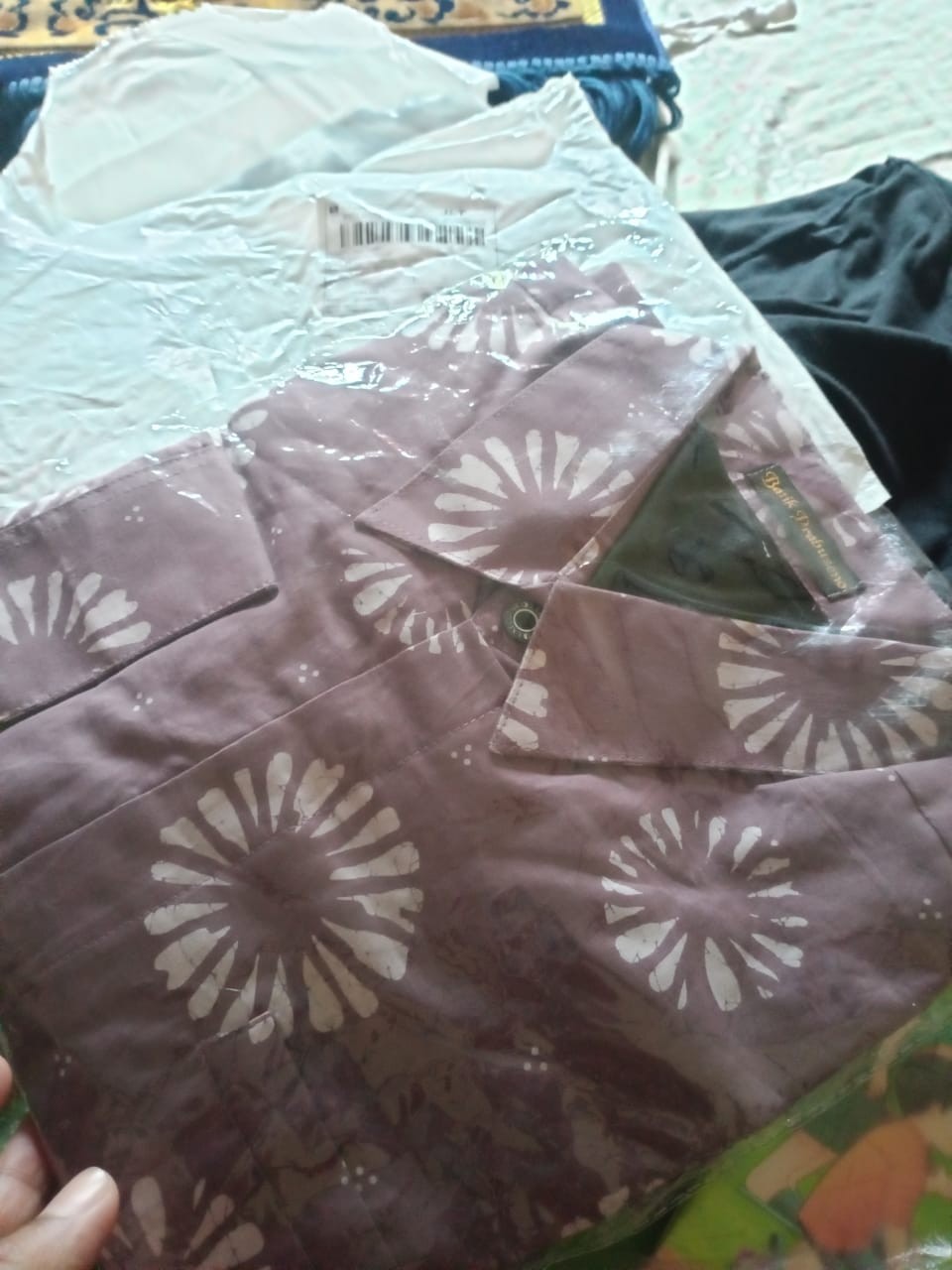 Asta Sibori Kemeja Batik Pria Lengan Panjang Slimfit Katun Printing Hem Baju Seragam Kantor Modern