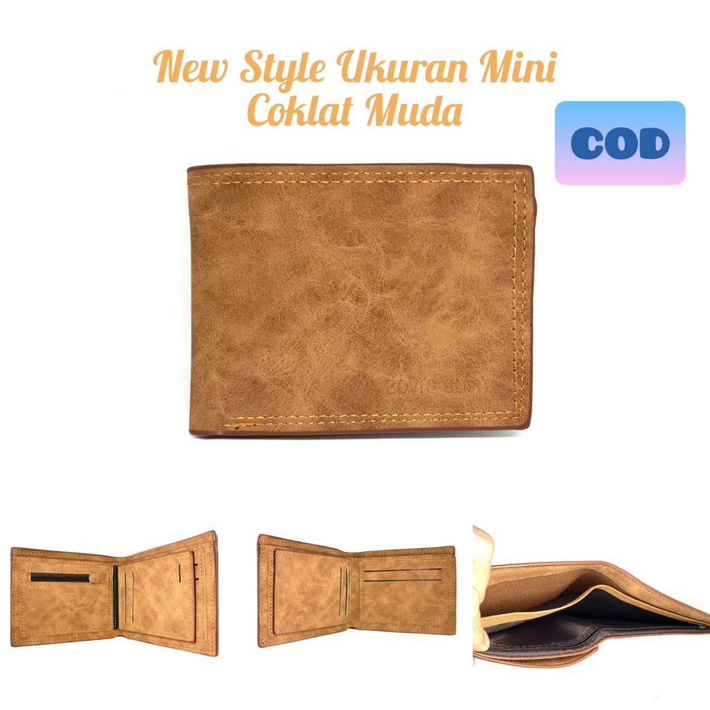 Dompet Pria Dompet Laki2 Dompet Mini Model Simple dan Polos Bahan PU Leather Brudu