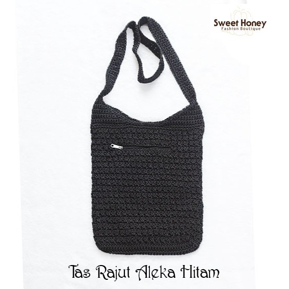 Sweet Honey ~ Tas Selempang Rajut Bali Aleka Size Besar L [Bisa COD Bayar di tempat]