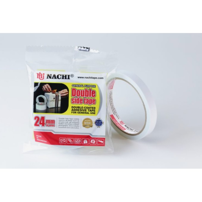 Double Side Tape Nachi 24 mm &amp; 12 mm (Double Tip NACHI) - 24 mm (1&quot;)