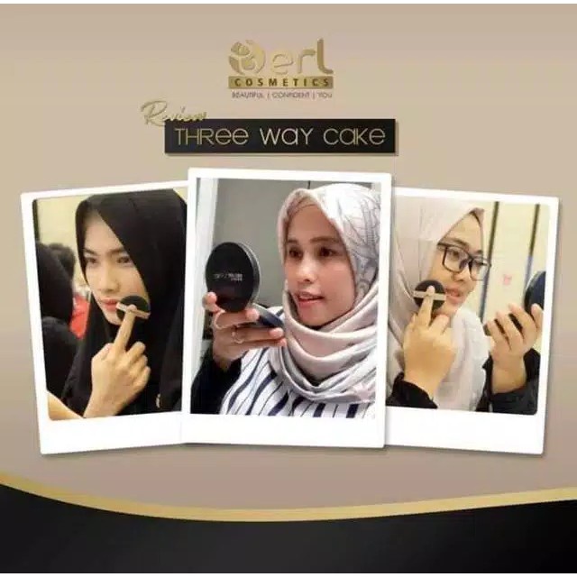 Three Way Cake Berlcosmetics B Erl Cushion Bedak Foundation Loose Powder Compact Powder