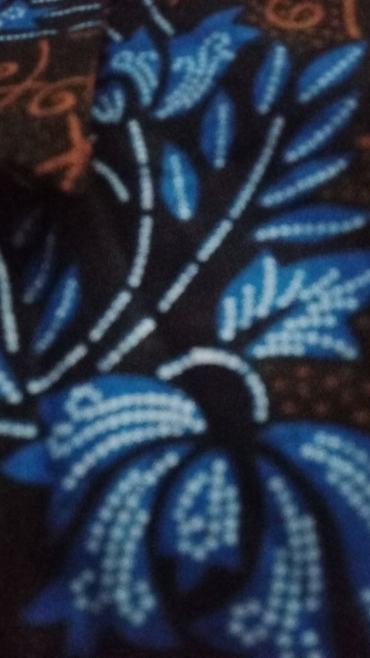 Gamis Batik Motif Seno Biru Madu Merah S.m.l.xl.xxl