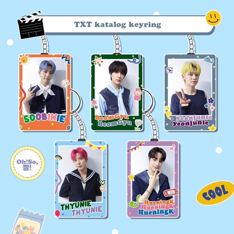 TXT CLEAR KEYRING KEYCHAIN GANTUNGAN KUNCI