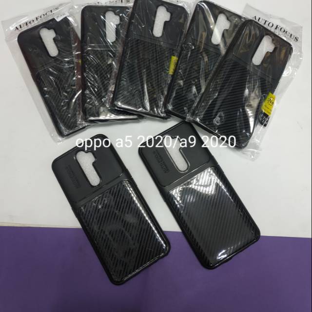 (3 in 1)Tempered glass 5d full + skin carbon +softcase autofocus oppo A5(2020)-A9(2020)-A31(2020)