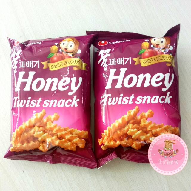 

Nongshim Honey Twist Snack - Snack Rasa Madu Dan Apel 75gram - Kul Kwabegi