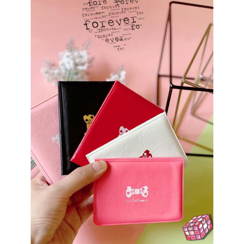 Dompet Kartu Nama ID Card Holder Card Tempat Wadah Kartu Cutie Ribbon Polos