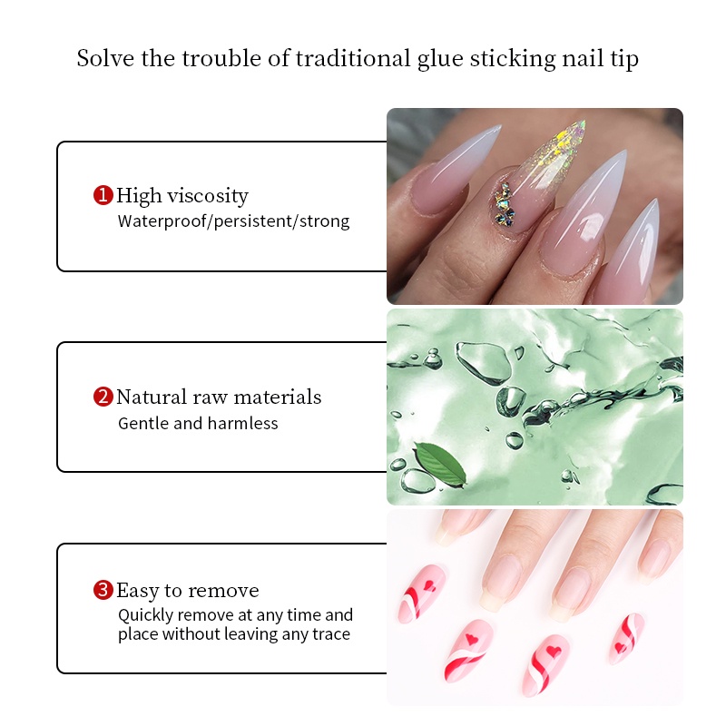 1 Sheet Clear Nail Tape Double-side Adhesive Stickers Nail Adhesive Tab Nail Art Tools