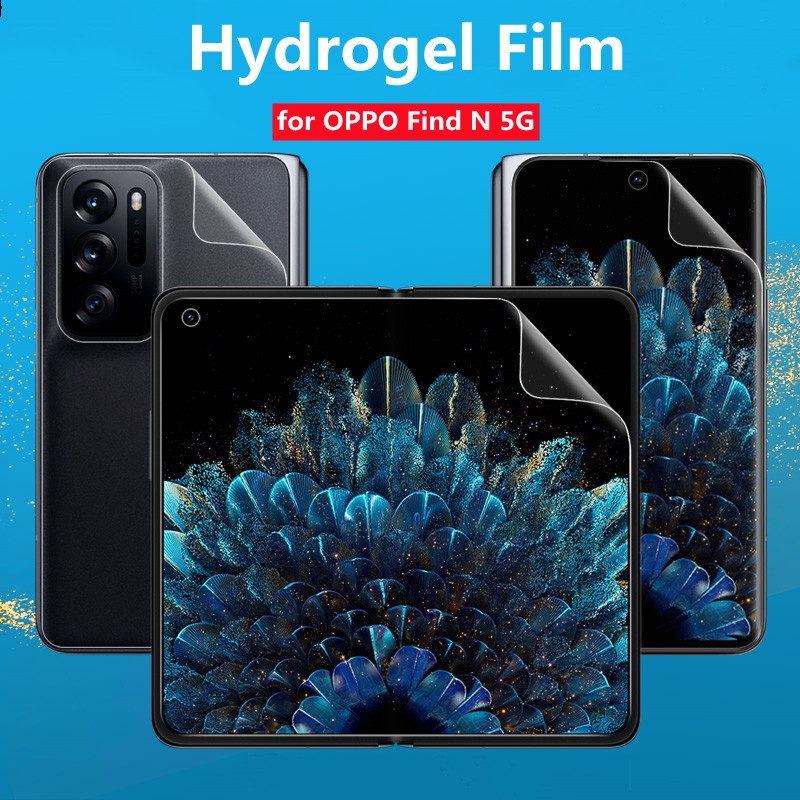 Film Hydrogel Transparan HD Pelindung Layar Depan Belakang OPPO Find N 5G Anti Gores