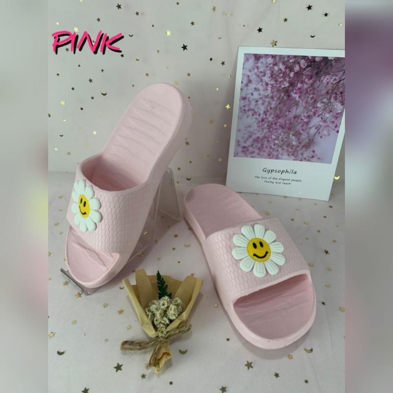 Sandal Slop Road Miniso Motif Sun Flower