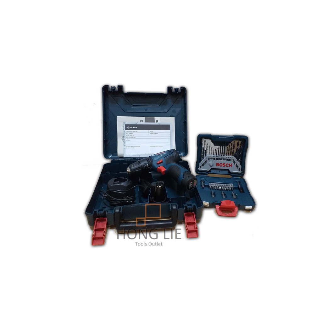 Bosch Paket GSB 120 Bor Cordless + X Line Bor Obeng Set 33 Pcs GSB 120