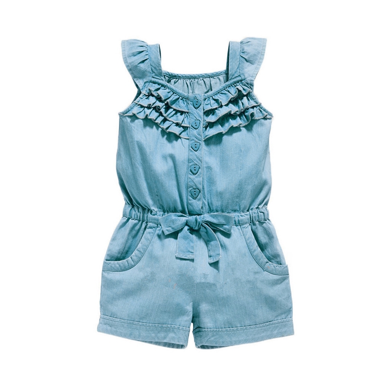 baby girl jean jumpsuit