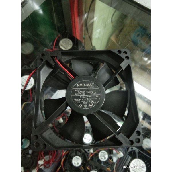 Fan DC 24V merek NMB MAT ukuran 9cm x 9cm x2,5cm ball bearing MADE IN CHINA