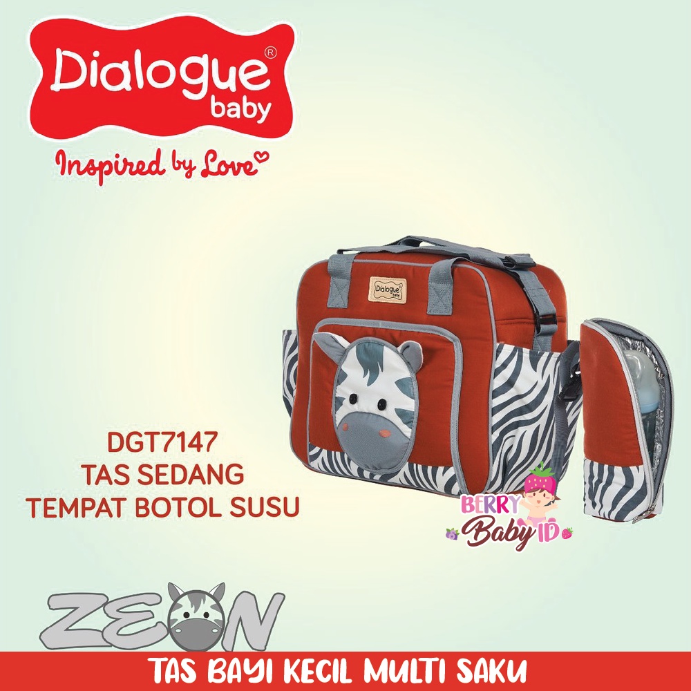 Dialogue Baby Diaper Bag Tas Bayi Medium Free Tempat Botol Susu Berry Mart