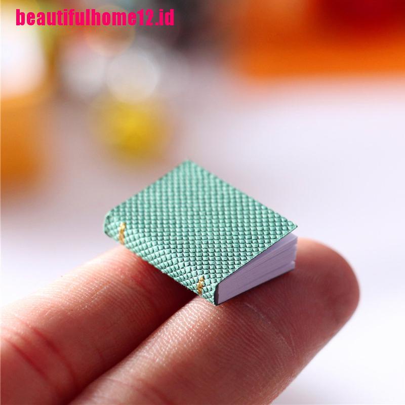 【beautifulhome12.id】4pcs/set 1/12 Dollhouse Miniature Mini Books Model Furniture Accessories 2021