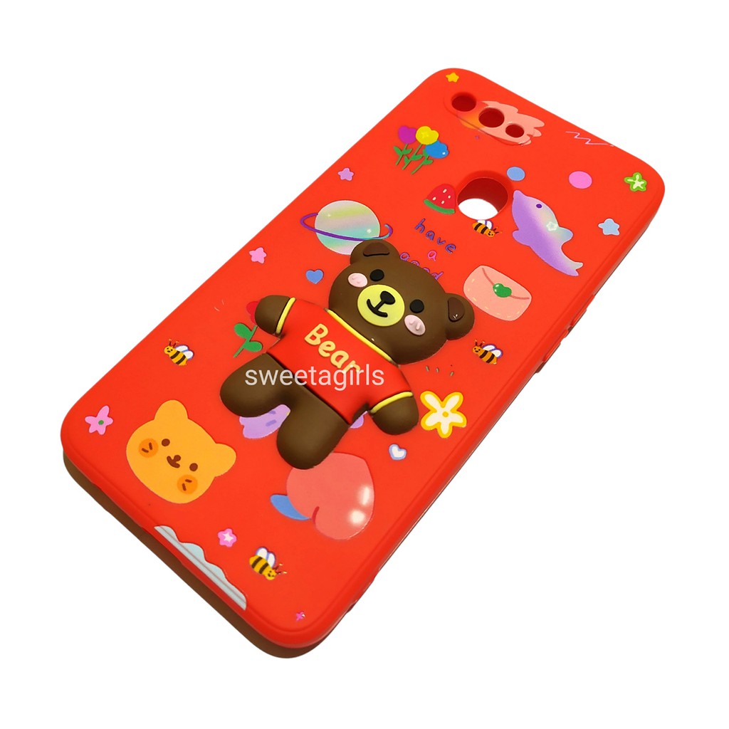 Casing Silikon Lucu Boneka Timbul 3D untuk Oppo A5s-A12-A7-F9-A11K ( Sama Ukuran ) sweetacase.id / Baby Silikon Case Candy Macaron Boneka Timbul motif pretty melody/Elmo/mickey mouse/bobba girl/doraemon/gucci / Aesthetic Casing silikon lembut