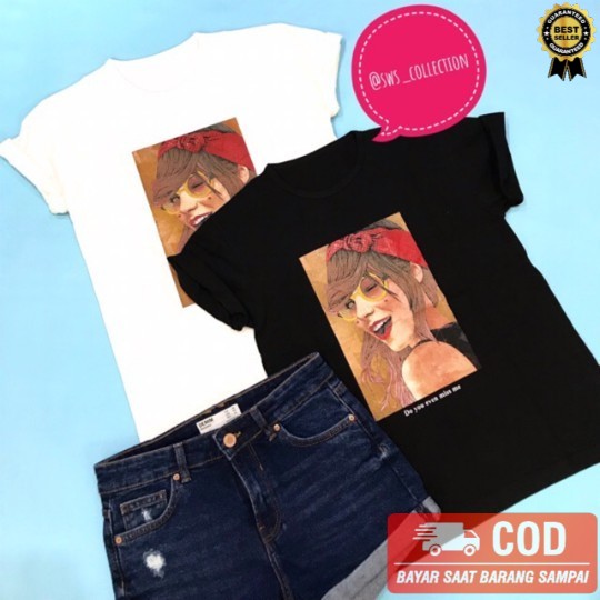 novi.olshop T-shirt bershka miss me / tumblr tee miss me / kaos wanita / miss you