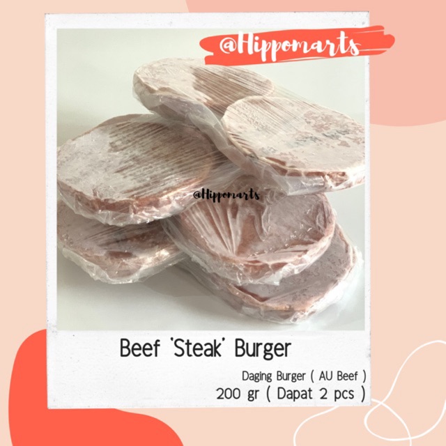 Beef Steak Burger / Daging Burger  (Ausie Beef )