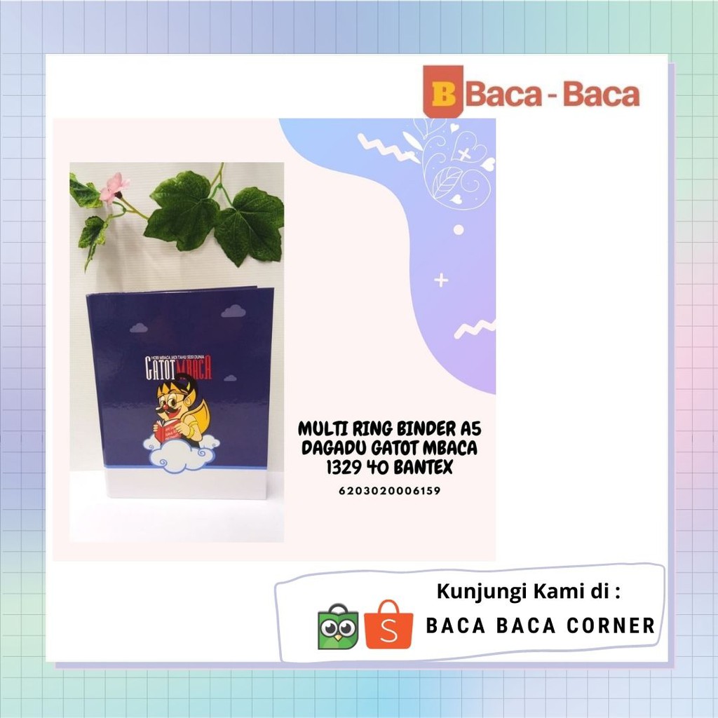 

MULTI RING BINDER A5 DAGADU GATOT MBACA 1329 40 BANTEX