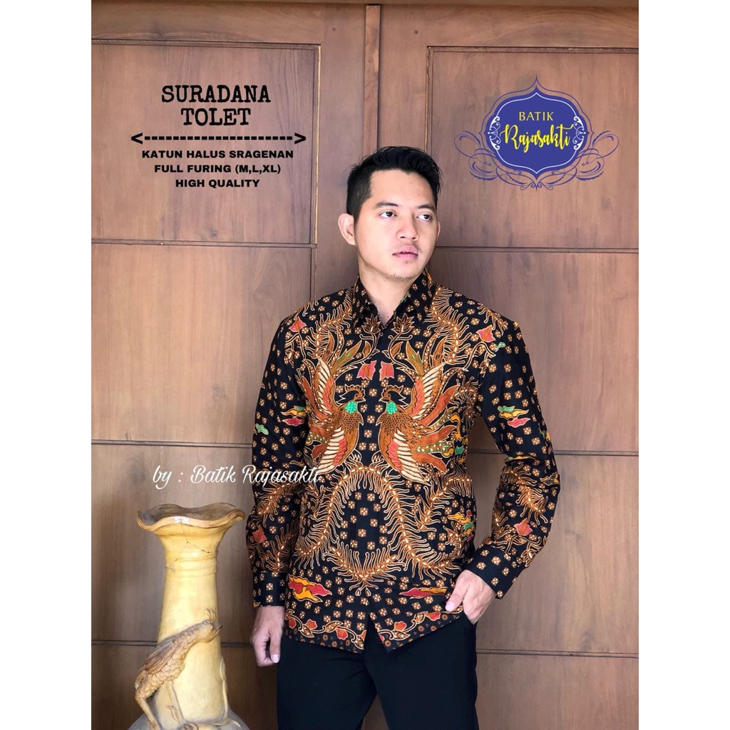 SURADANA TOLET RAJASAKTI KEMEJA BATIK SOLO PRIA LENGAN PANJANG LAPIS FURING ATASAN BATIK PREMIUM MODERN KATUN HALUS BAHUWIRYA  BANAMITRA BANAMITRA PUTIH BANGSAWAN BAYU PUTRA BERLIAN BIRU BHARATAYUDA BIMASENA BIRENDRA BIRU INDAH BRAHMAKERTA BRAHMAKERTA