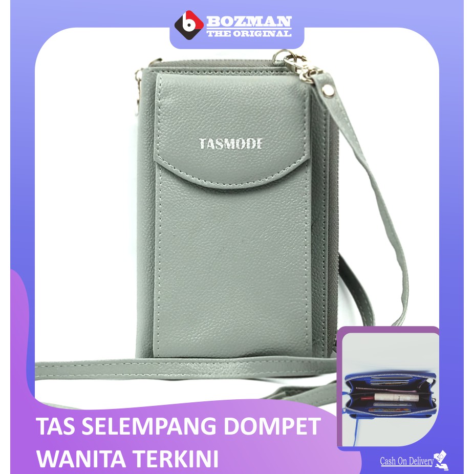 Tas Mode Wanita /  Tas Selempang Minibag Pocket PU Leather