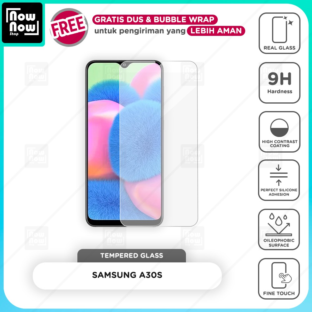 Tempered Glass Anti Gores Samsung A30S Screen Guard Protector 9H Kaca Temperglass