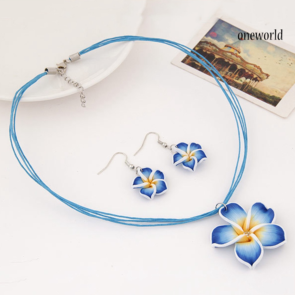 OW@ Jewelry Set Fashion Attractive Alloy Flower Dangle Jewelry Set for Party Dating Vacation