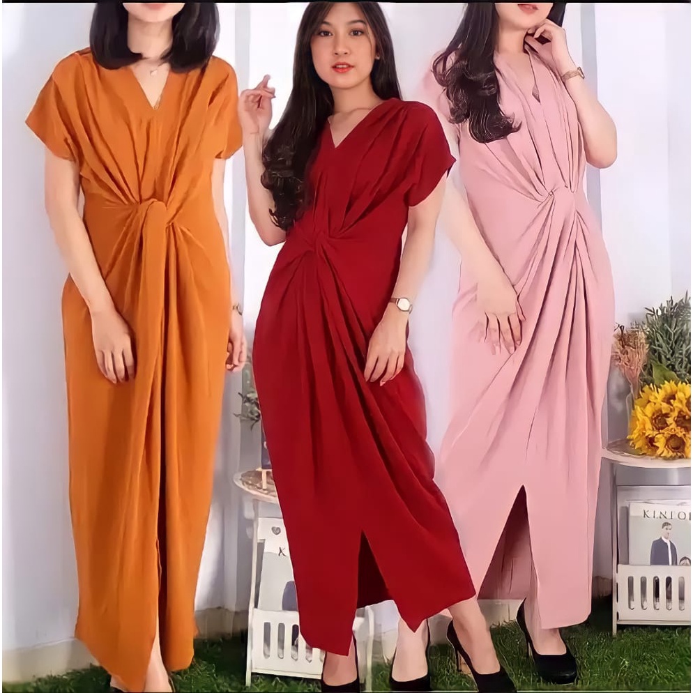 new Kaftan Wanita Basic Bahan moscrepe Premium Kaftan Zarfa kaftan 2in1 kaftan daster murah