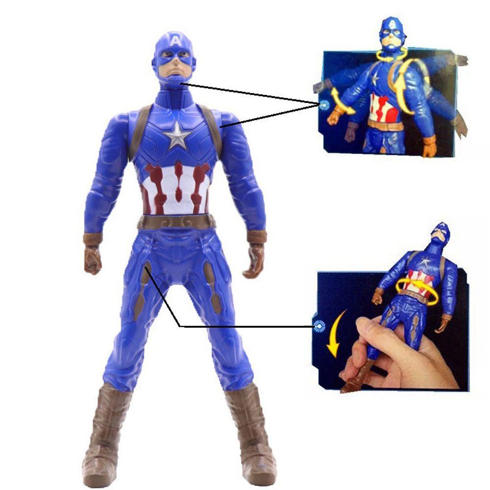 QUINTON Mainan Action Figure Marvel Mainan Boneka Iron Man Captain America Super Hero Hulk Collection Model