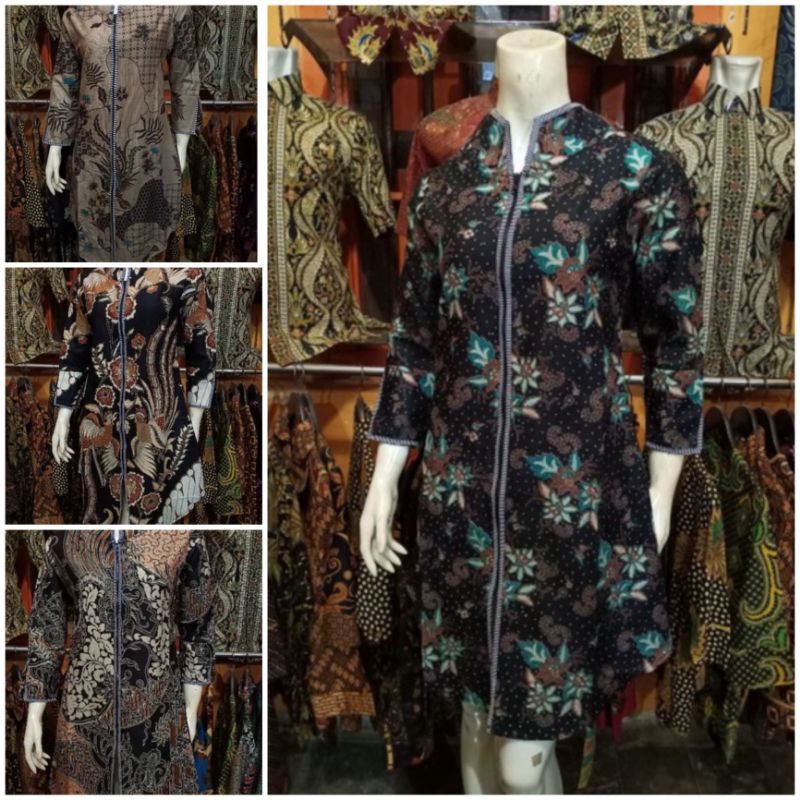 Tunik Batik Wanita Modern Dress Batik Wanita Jumbo