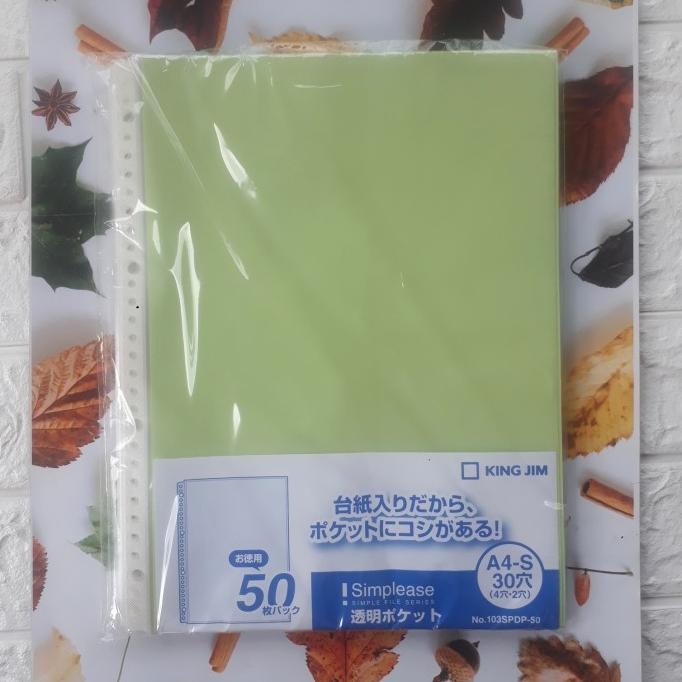 

Office & Stationery | Document Organizer | King Jim Kingjim Simplease Clear Pocket File A4-S30 103Spdp-50 Isi 50 | Best Seller