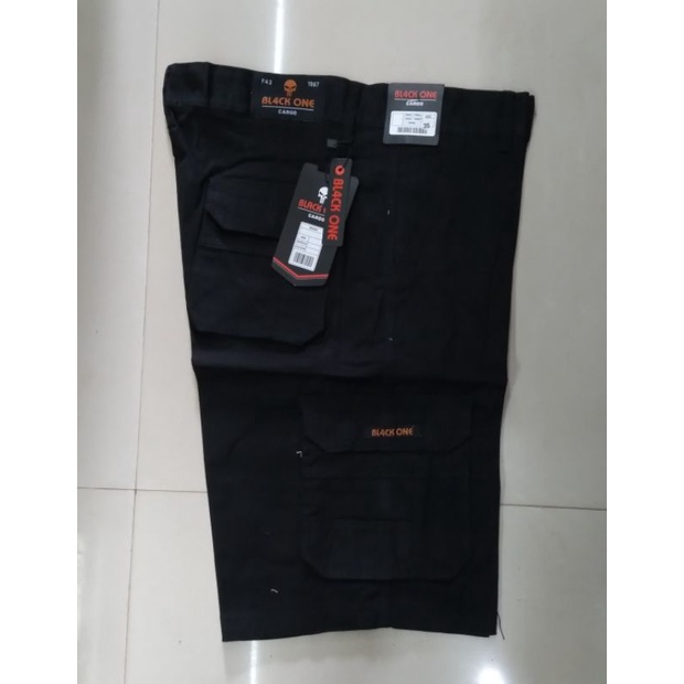 Celana Pendek kargo pria bahan katun