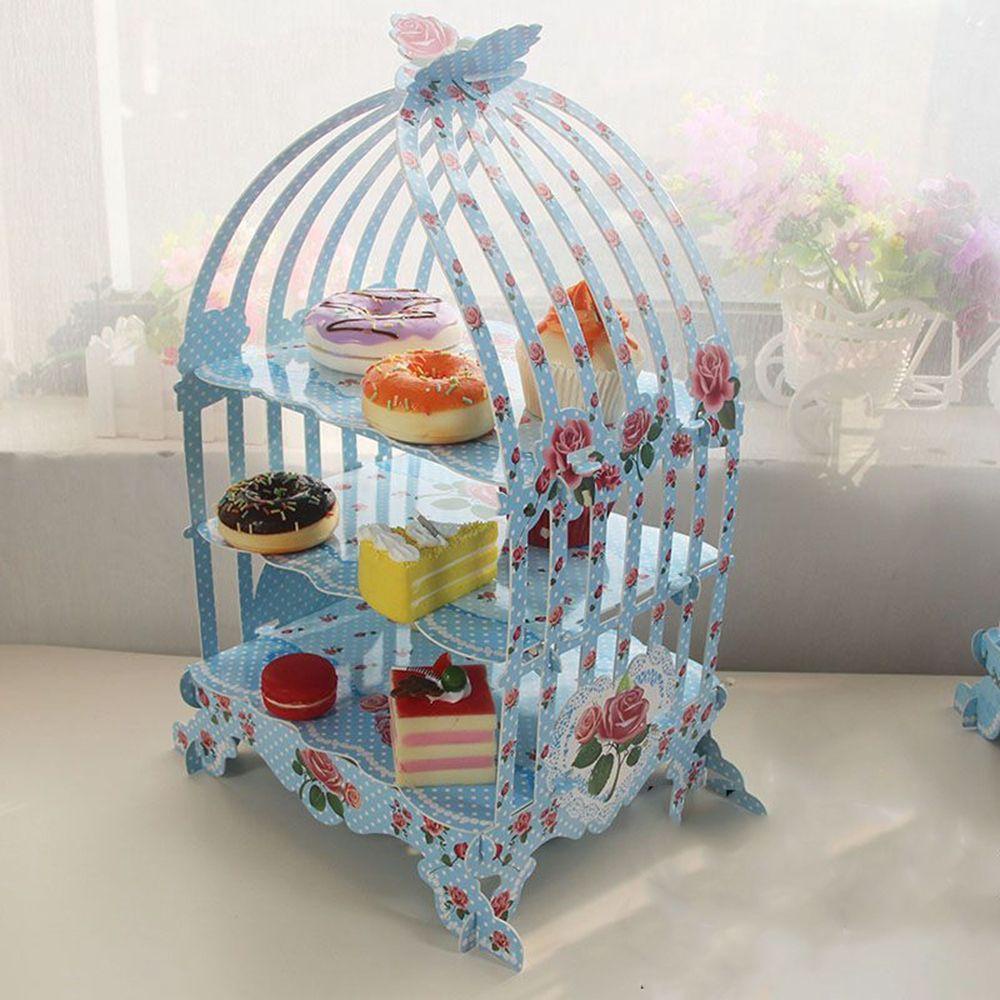 [Elegan] Cupcake Stand 3-Layer Kreatif Pesta Liburan DIY Perlengkapan Pesta Dekorasi Ulang Tahun