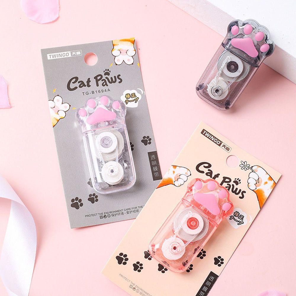 [Elegan] Koreksi Tape Mini Tools Cute Kawaii Cat Claw Perlengkapan Siswa Alat Tulis