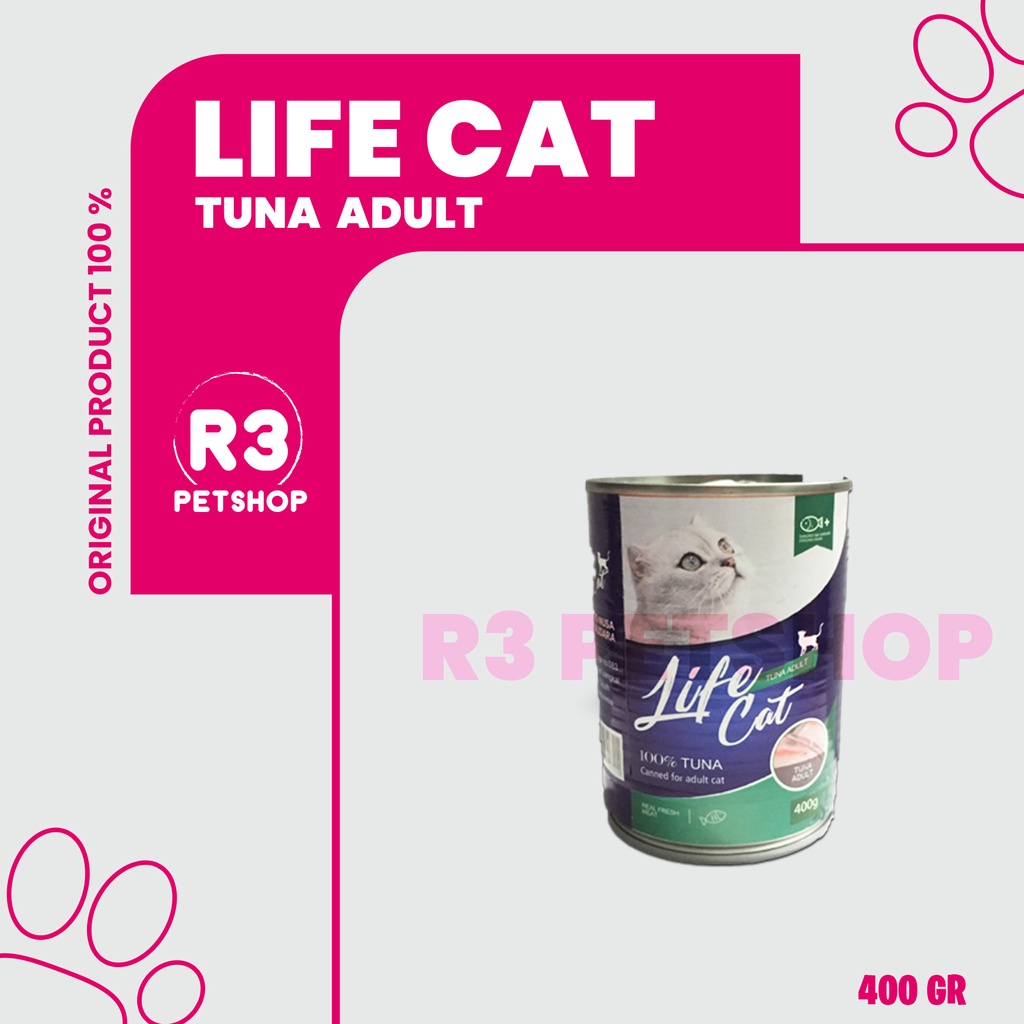 Makanan kucing basah Life Cat kaleng All Variant 400gr