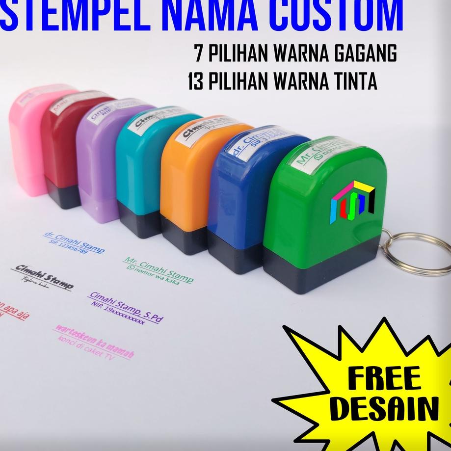 

[PROMO HBB61] STEMPEL NAMA DOKTER Gantungan Kunci 30x10 mm Kirim Langsung