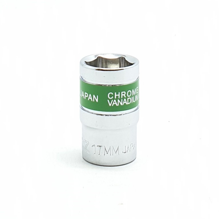 Veloz Premium 17mm Kunci Mata Sok Sock Socket 17mm 6PT 1/2&quot; Chrome Vanadium Steel