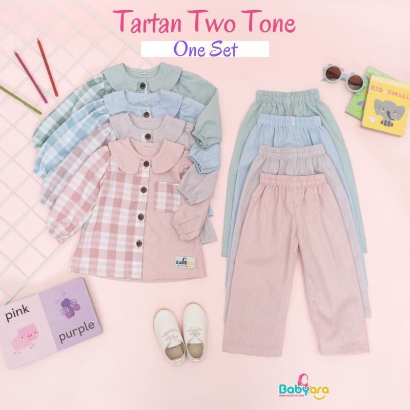 Setelan Anak Tartan Two Set by Babyara  | Setelan | setelan anak | setelan anak premium | COD | Gami