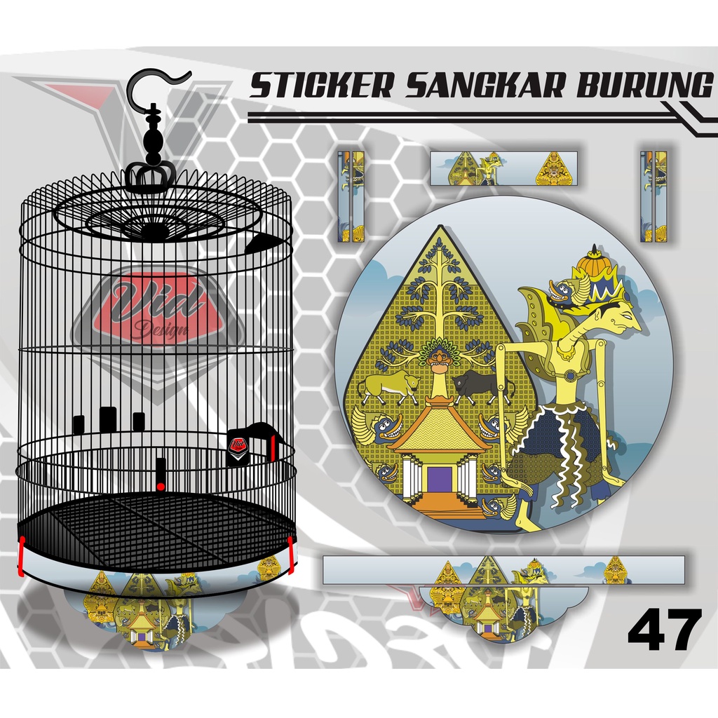 COD / DECAL TEBOK MURAI / STICKER SANGKAR EBOD / KANDANG BULAT NO 1,2,3 WAYANG