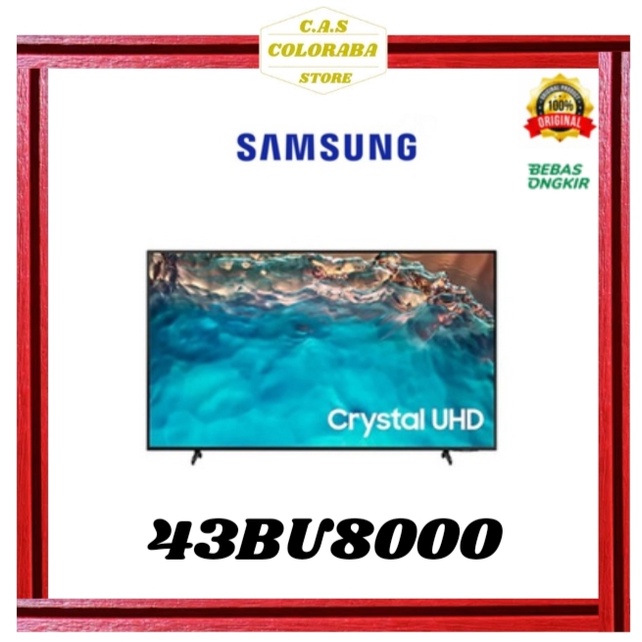 SAMSUNG LED TV 43 INCH UA43BU8000 SMART TV 4K SAMSUNG 43BU8000 BU8000 43BU TV SAMSUNG 43 INCH