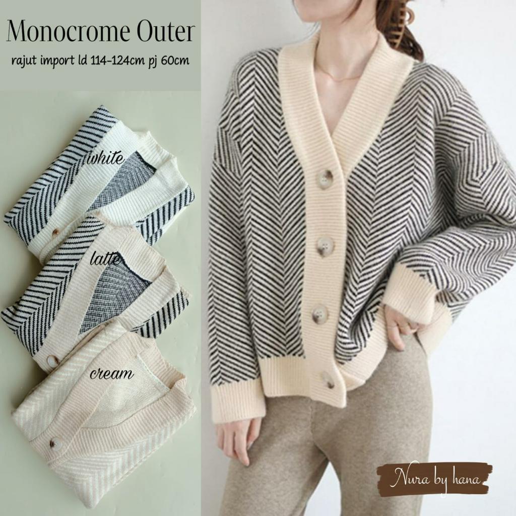 Monocrome Outer/Cardigan/Baju Muslim