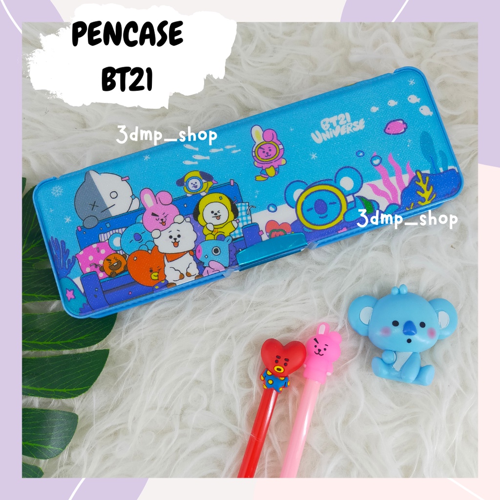 pencase tempat pensil magnet bt21 pencil case