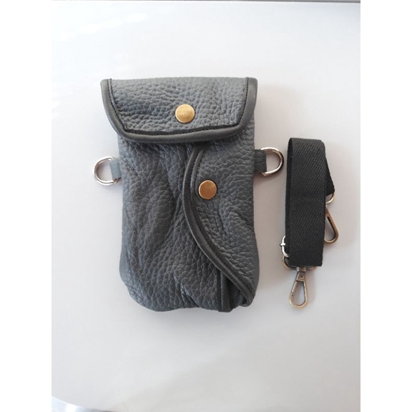 Tas kulit asli/Tas selempang kulit/Tas kulit untuk HP/Tas kecil ikat pinggang/Tas dompet kulit/Wastb