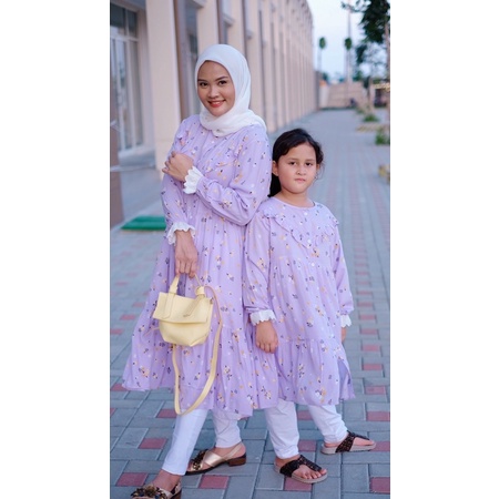 TUNIK COUPLE IBU DAN ANAK PEREMPUAN TUNIK BRUKAT TANGAN [ibu &amp; anak Harga Terpisah]