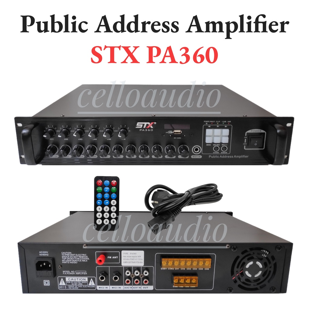 Public Address Amplifier STX PA360 (360 Watt) PA Amplifier TOA PA 360
