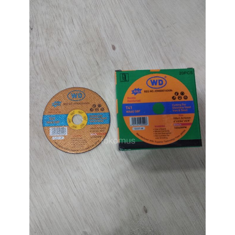 Batu Gurinda Gerinda Potong Besi Mata Cutting Wheel WD 4 x 1.2 Asli