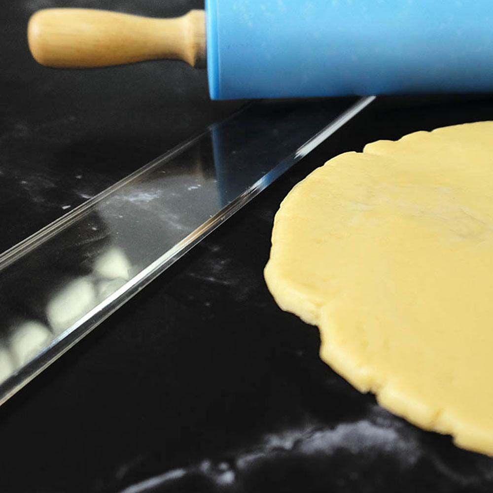 [Elegan] Biscuit Smoother Fondant Akrilik Penggaris Keseimbangan Biskuit Kue Rolling Alat Icing Baking Aksesoris