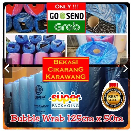 Gosend Grab Only! Bubble Wrap Putih 50M 125 Cm Bubble Wrap Bening Roll 50 M Meter Bubble Warp