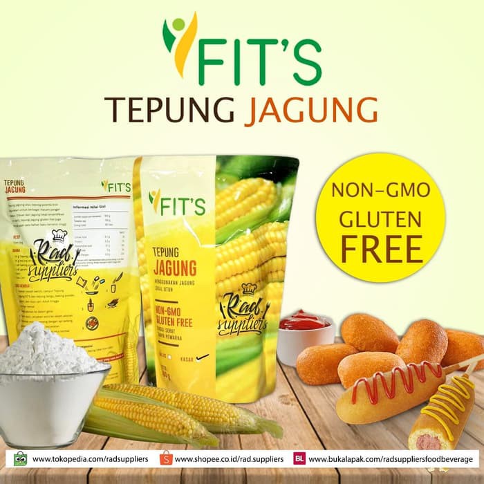 

KNS-STS74 Fit s Tepung Jagung Instant Gluten Free Cocok buat Corn Dog Snack