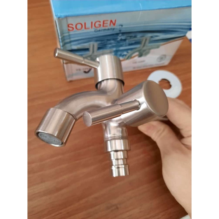 Kran Cabang Soligen Stainless Steel / Kran Shower