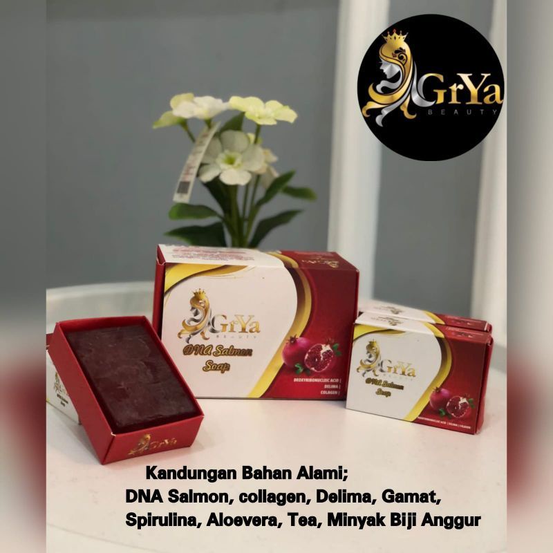 GRYA BEAUTY SOAP /SABUN DNA SALMON KOLAGEN/AMPUH MENGHILANGKAN BOPENG LUKA DAN JERAWAT